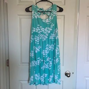 Ava sky fish print dress S